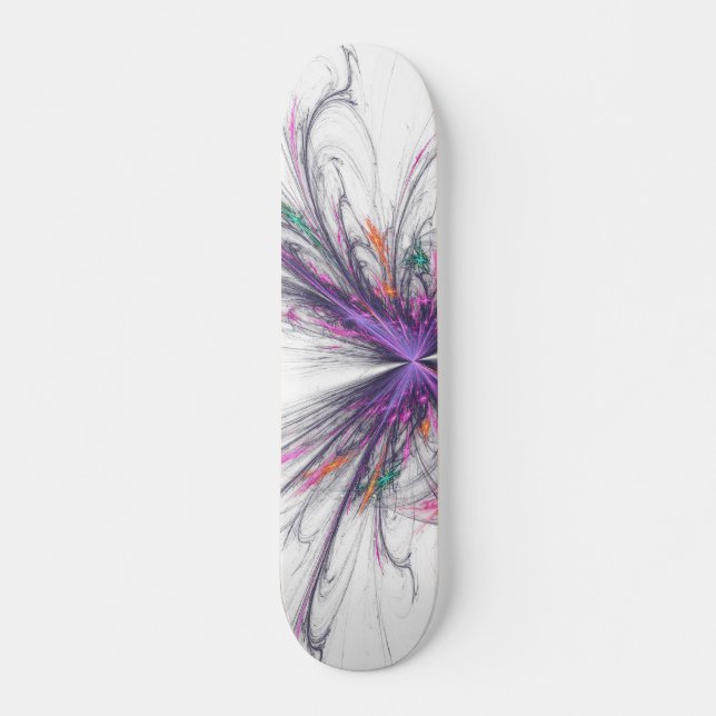 Elegant Butterfly Fractal Skateboard (Front)