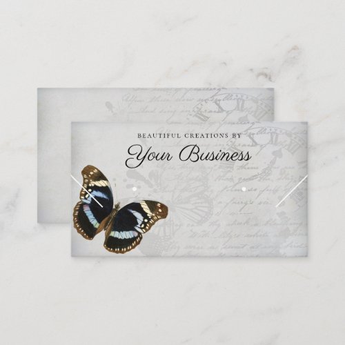 Elegant Butterfly Horizontal Jewelry Display Business Card