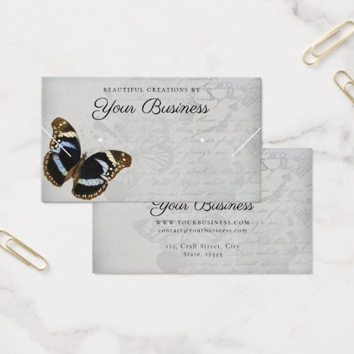 Elegant Butterfly Horizontal Jewelry Display Card
