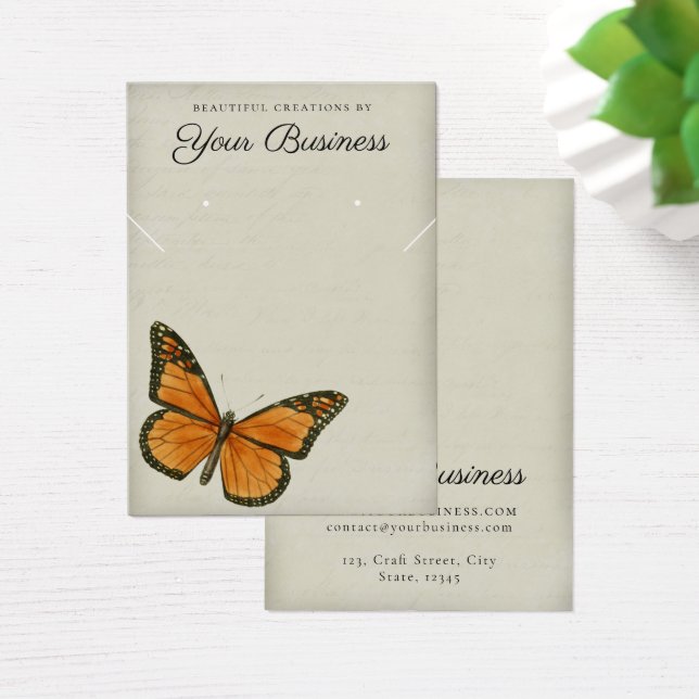 Elegant Butterfly Jewelry Earring Display Card (Desk)