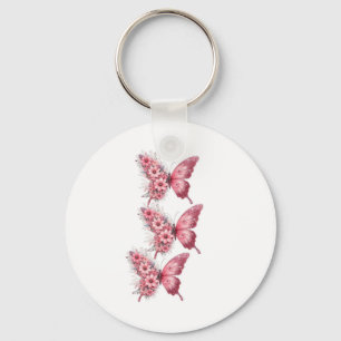 Elegant Butterfly Keychains – Floral and F Design
