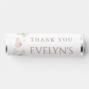 Elegant Butterfly Kisses Baby Shower Thank You Breath Savers® Mints