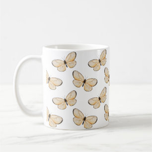 Elegant Butterfly Lover Pattern Coffee Mug