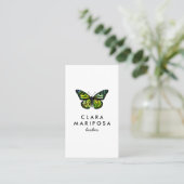 Elegant Butterfly Monarch Beauty Lashes Business Card (Standing Front)