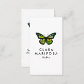Elegant Butterfly Monarch Beauty Lashes Business Card (Front/Back)