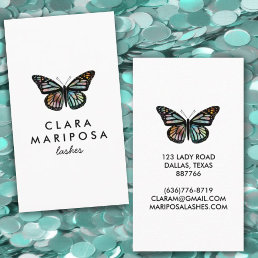 Elegant Butterfly Monarch Beauty Lashes Business Card
