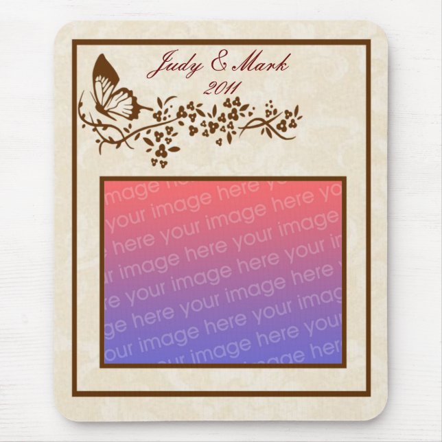 Elegant Butterfly Mouse Pad (Front)