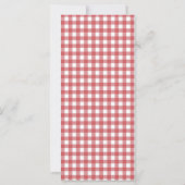 Elegant Butterfly On Red Gingham Bookmark (Back)