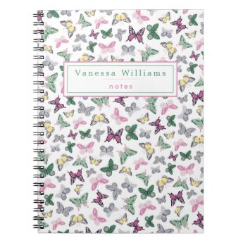 Elegant Butterfly Pattern Notebook