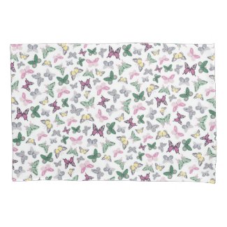 Elegant Butterfly Pattern Pillowcase