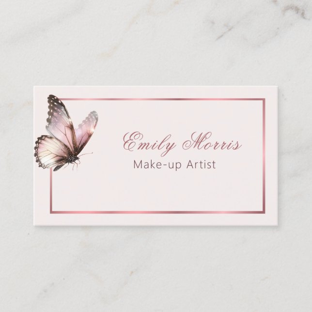 Elegant Butterfly Personalized Business Card (Front)