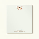 Elegant Butterfly Personalized  Notepad<br><div class="desc">Hand-drawn rust-colored butterfly on light sage green background</div>