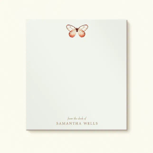 Elegant Butterfly Personalized Notepad | Zazzle