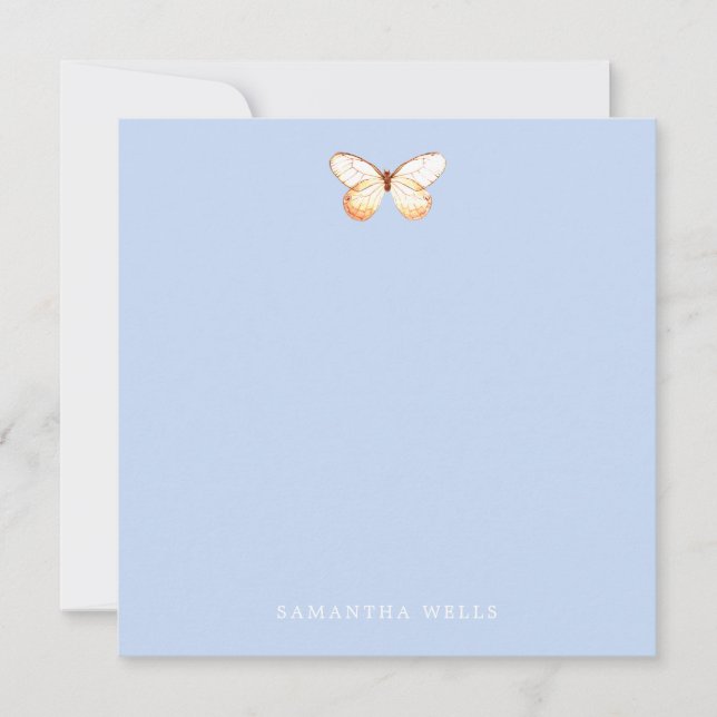 Elegant Butterfly Personalized Thank You  (Front)