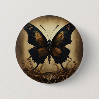 Elegant Butterfly Print Stylish Round Button