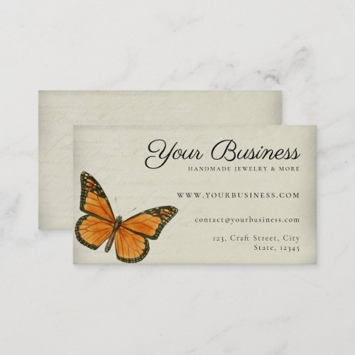 Elegant Butterfly Romantic Vintage Ephemera Busine Business Card