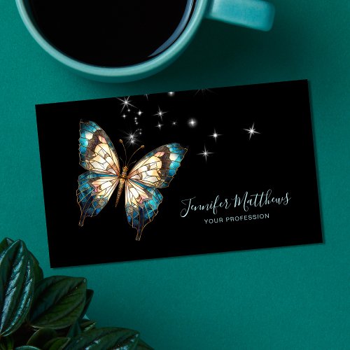 Elegant Butterfly Script  Business Card