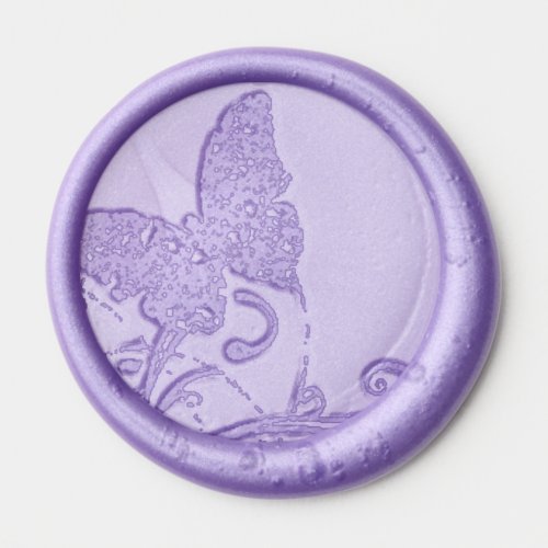Elegant Butterfly Sweet 16 Birthday Party Wax Seal Sticker