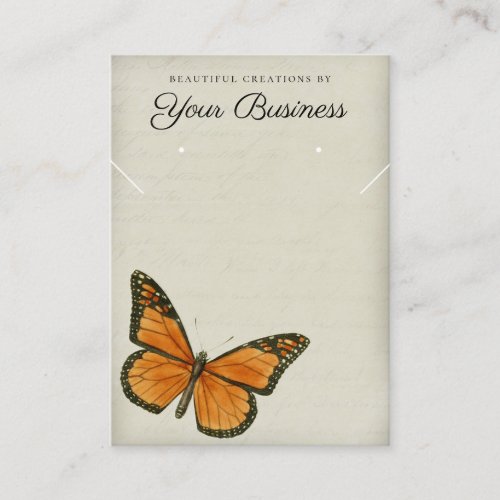 Elegant Butterfly Vintage Jewelry Earring Display  Business Card