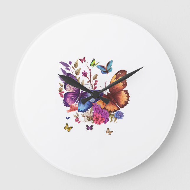  Elegant Butterfly Wall Clock (Front)