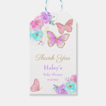 Elegant. Butterfly watercolor Baby Shower