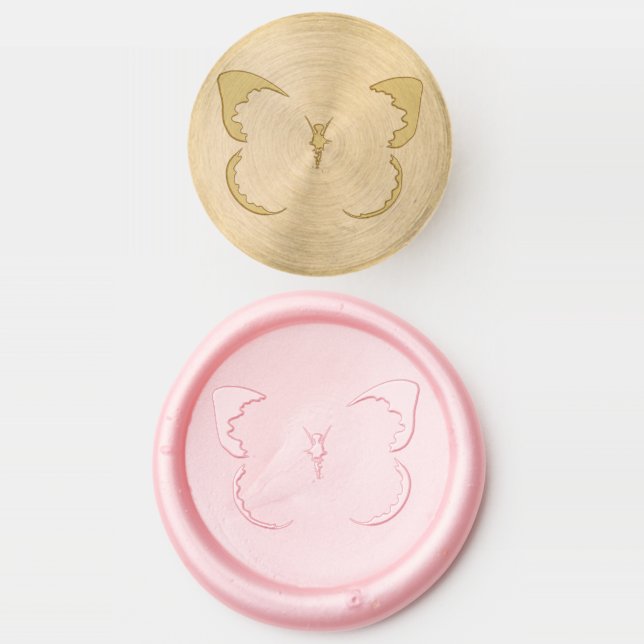 Elegant Butterfly Wax Seal Stamp (Stamped)