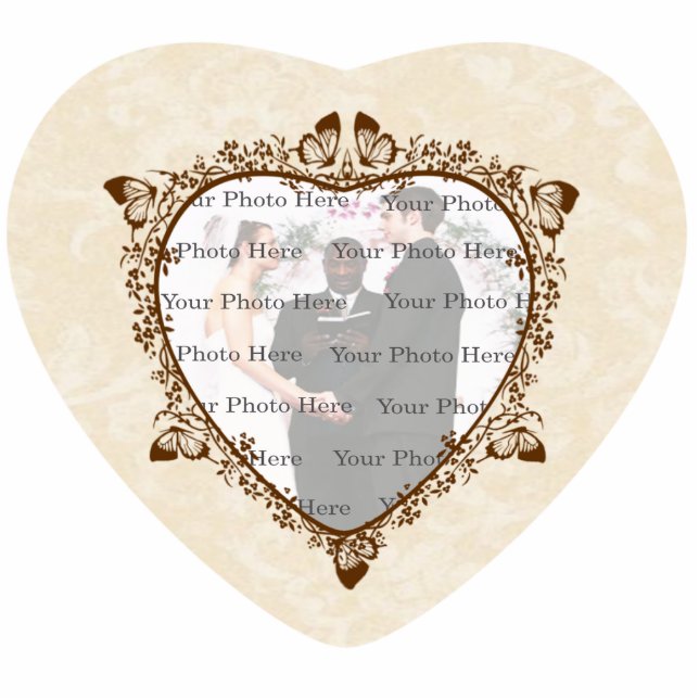 Elegant Butterfly Wedding Photo Frame Cutout (Front)