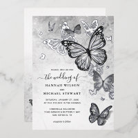 Elegant Butterfly Wedding Real Silver