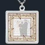 Elegant Butterfly Wedding Square Silver Necklace<br><div class="desc">Personalize this pretty necklace to have as wedding favors at your wedding reception or to have one yourself as a remembrance of your special day. This necklace is also the perfect gift for the bride ant her bridal shower. Personalize by adding your photo.</div>