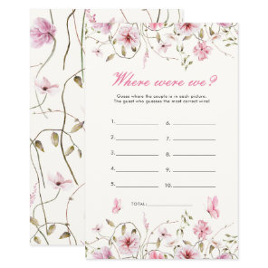 Elegant Butterfly Where Were We Bridal Shower Game