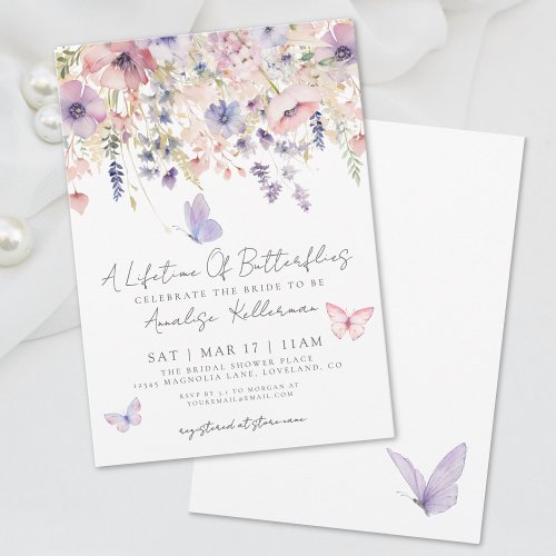 Elegant Butterfly Wildflower Bridal Shower