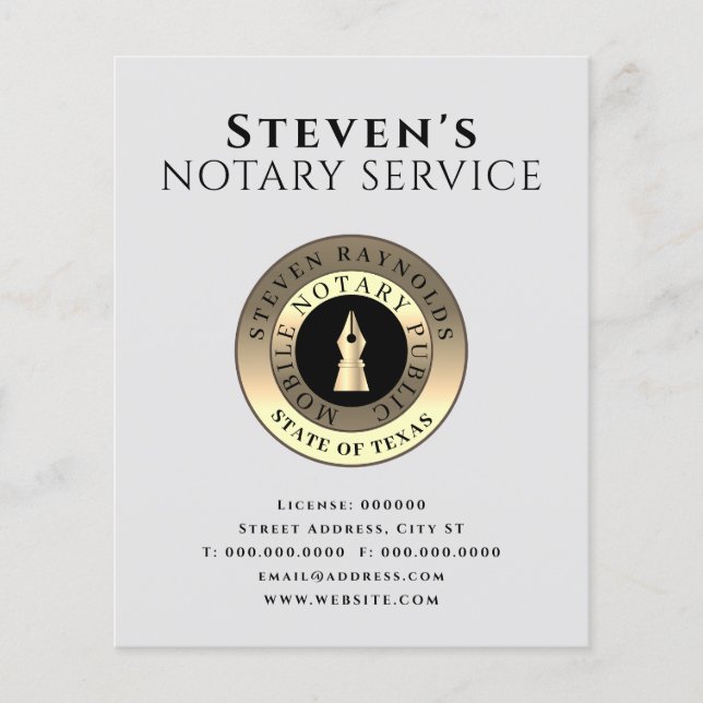 Elegant button stamp sign classy  flyer (Front)