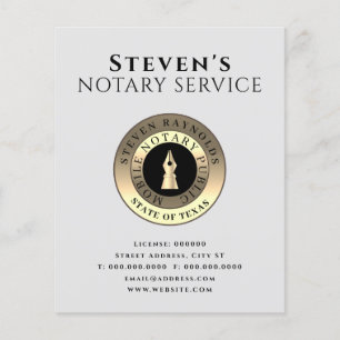 Elegant button stamp sign classy flyer