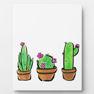 Elegant Cactus cacti succulents Plaque