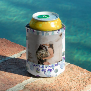 Elegant Cactus Custom Wedding Photo Personalized Can Cooler