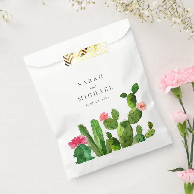 Elegant Cactus Garden | Wedding Favor Bag (Sealed)