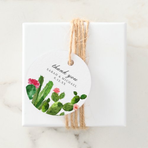 Elegant Cactus Garden  Wedding Favor Tags