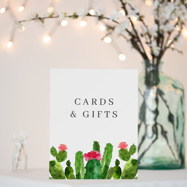Elegant Cactus Garden Wedding Table Sign (In Situ (Wedding))