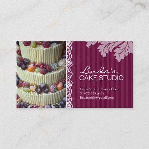 Customizable ELEGANT CAKE | BAKERY BUSINESS CARD