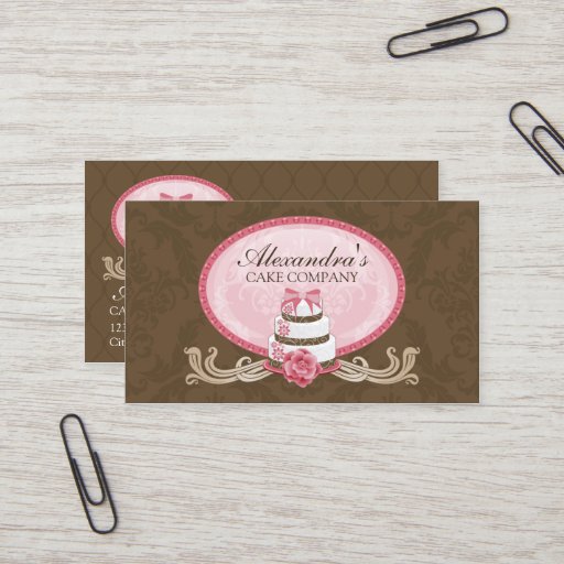 Customizable Elegant Cake Bakery Business Cards