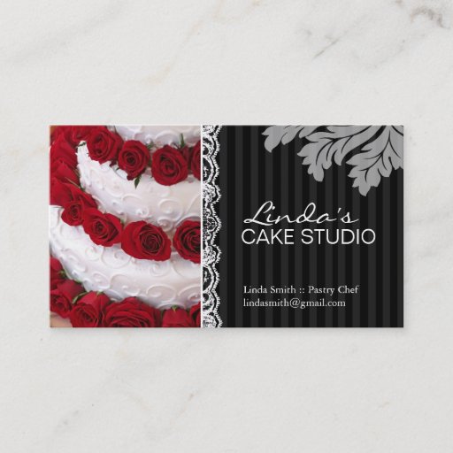 Customizable ELEGANT CAKE | BAKERY BUSINESS CARD