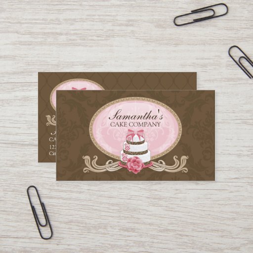 Customizable Elegant Cake Bakery Business Cards