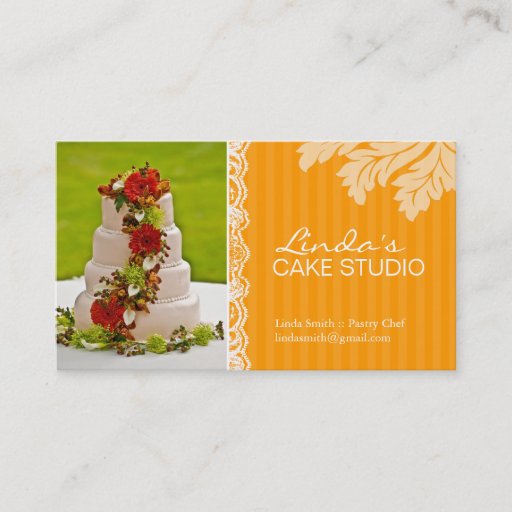 Customizable ELEGANT CAKE | BAKERY BUSINESS CARD
