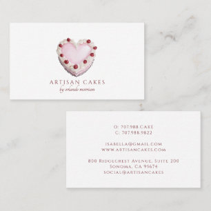 Elegant Cake Bakery Business Card