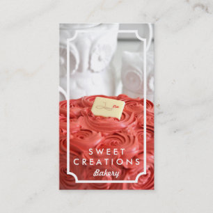 Elegant Cake Bakery Business Cards