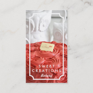 Elegant Cake Bakery Business Cards