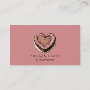Elegant Cake Bakery Dusty Blush Pink Business Card