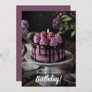 Elegant Cake Birthday Party Invitation