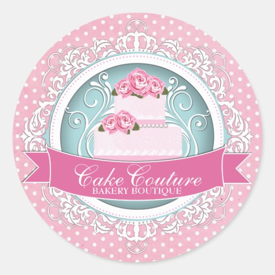 Elegant Cake Box Stickers
