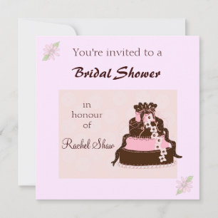 Elegant Cake Bridal Shower Invitation